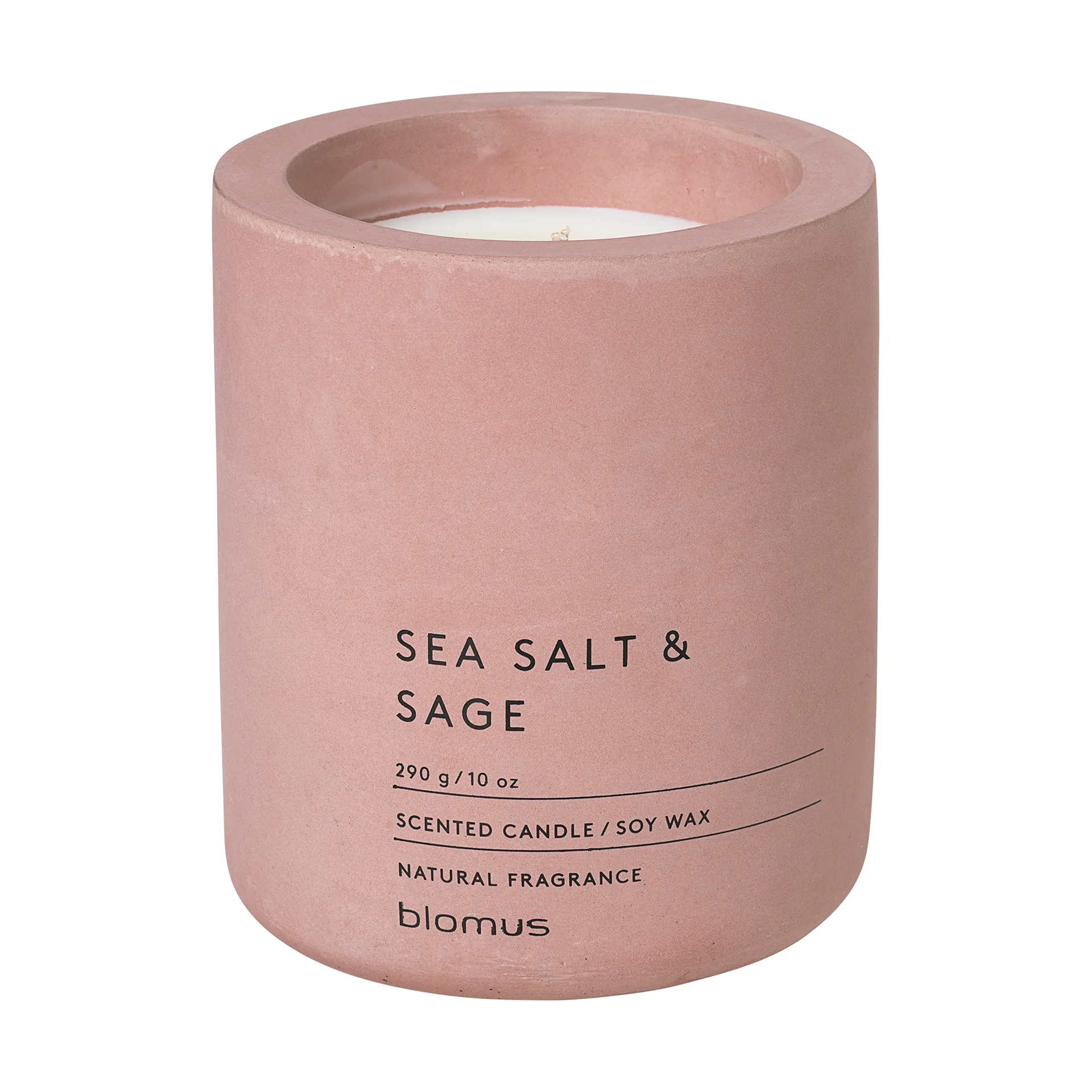 Fraga geurkaars 55 uur, Sea salt & Sage-Withered Rose blomus