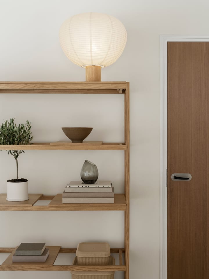 Kami tafellamp 46 cm, Eikenhout blomus