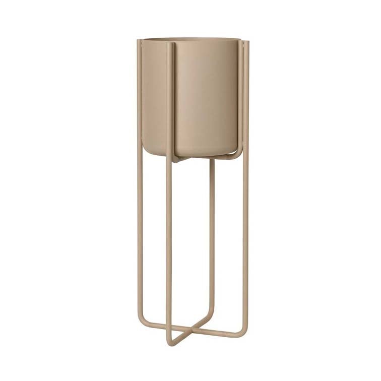 blomus Kena pot op poten S h55 cm Ø22 cm Nomad (beige)