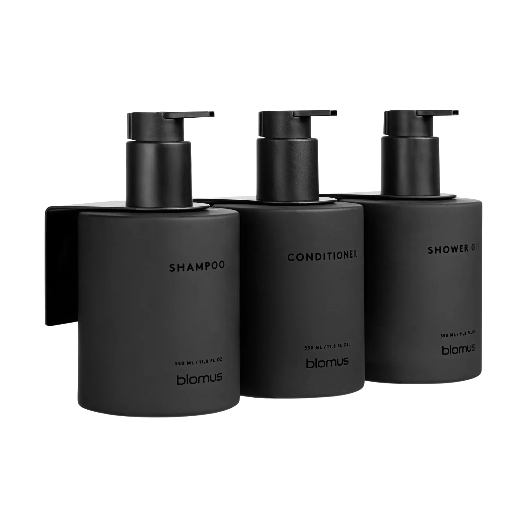 Kirei glasflessen inkl. wandhouder 3-pack, Smoke, gelijmd blomus
