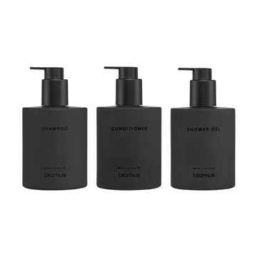 Kirei glasflessen inkl. wandhouder 3-pack - Smoke, gelijmd - blomus