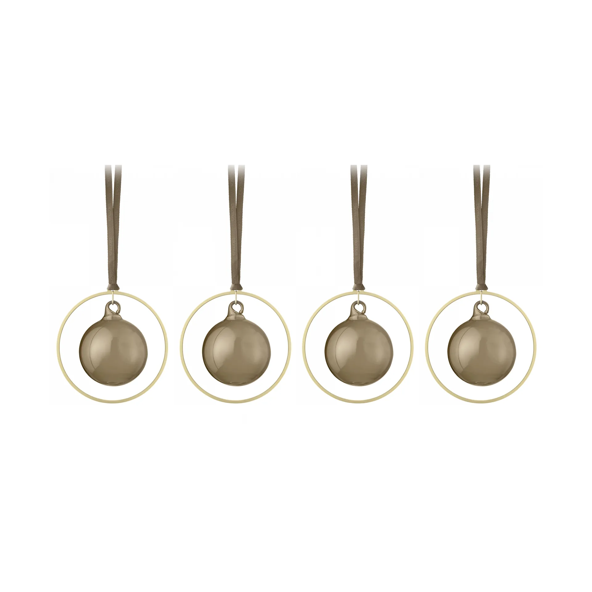 KITAI kerstballen 8,5 cm 4-pack, Coffee blomus