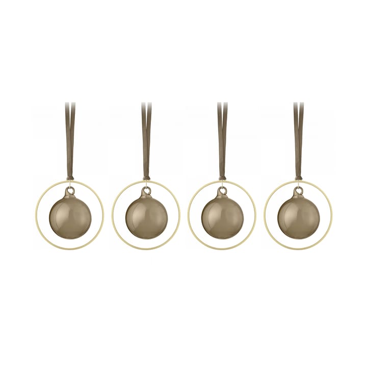 KITAI kerstballen 8,5 cm 4-pack - Coffee - Blomus