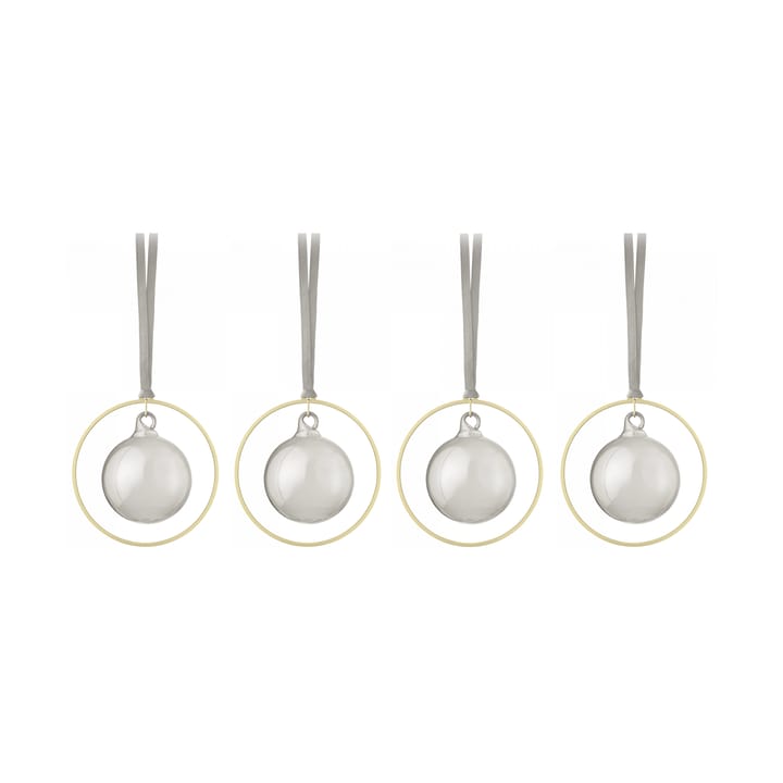 KITAI kerstballen 8,5 cm 4-pack, Smoke Blomus