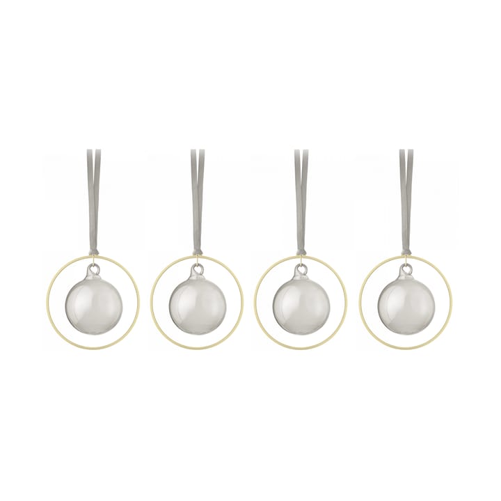 KITAI kerstballen 8,5 cm 4-pack - Smoke - Blomus