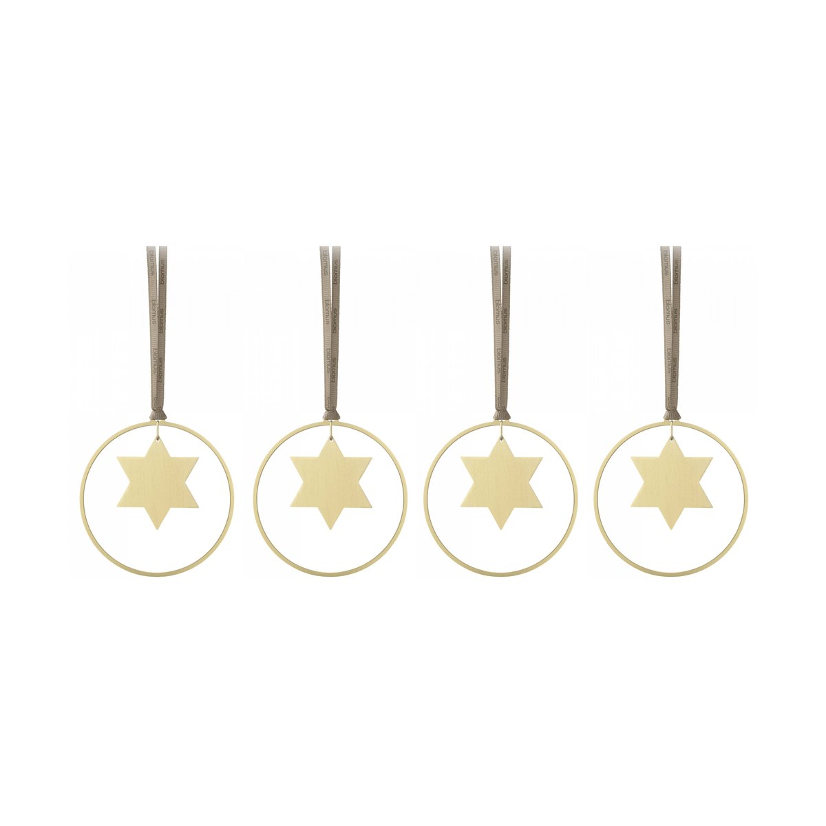 blomus KITAI kersthanger 8,5 cm 4-pack Stars | Scandinavisch Interieur | Decoratieve accessoires | Goudkleurig