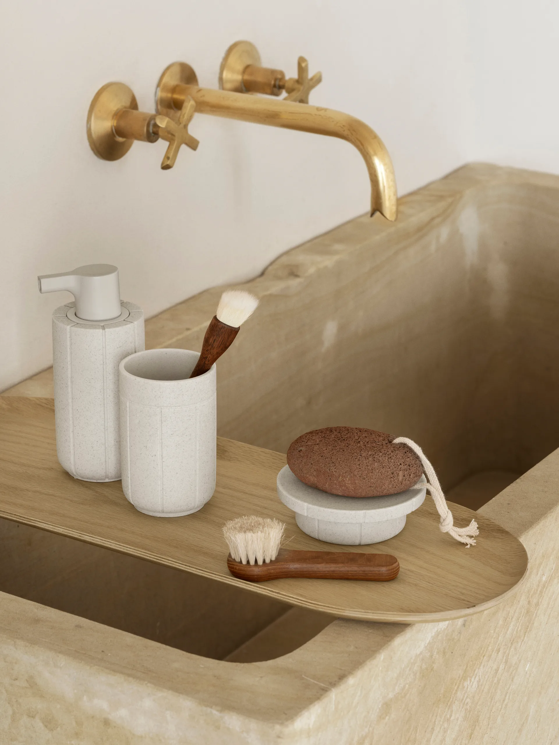 Kua tandenborstelbeker, Moonbeam, Ø7x11 cm blomus