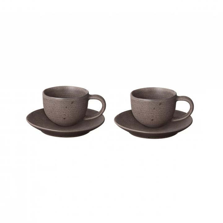 Kumi espressokopje met schotel 6 cl 2-pack - Espresso - blomus