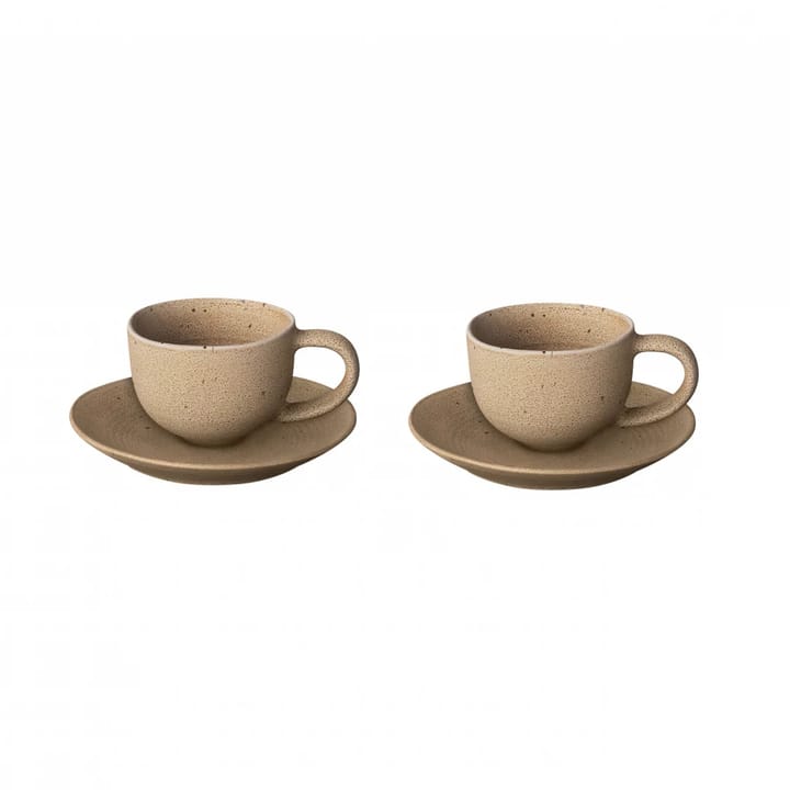 Kumi espressokopje met schotel 6 cl 2-pack - Fungi - Blomus