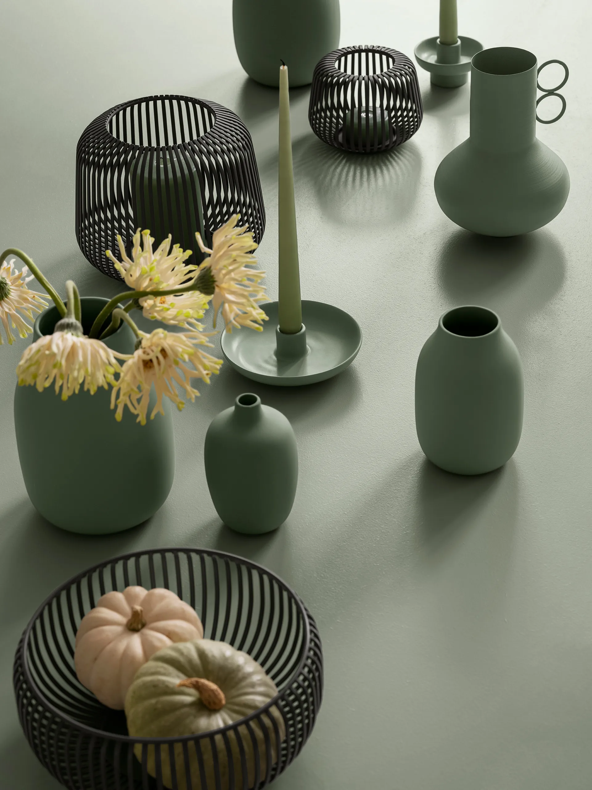 Lito lantaarn kaarsenhouder Ø13.5 cm, Agave Green blomus