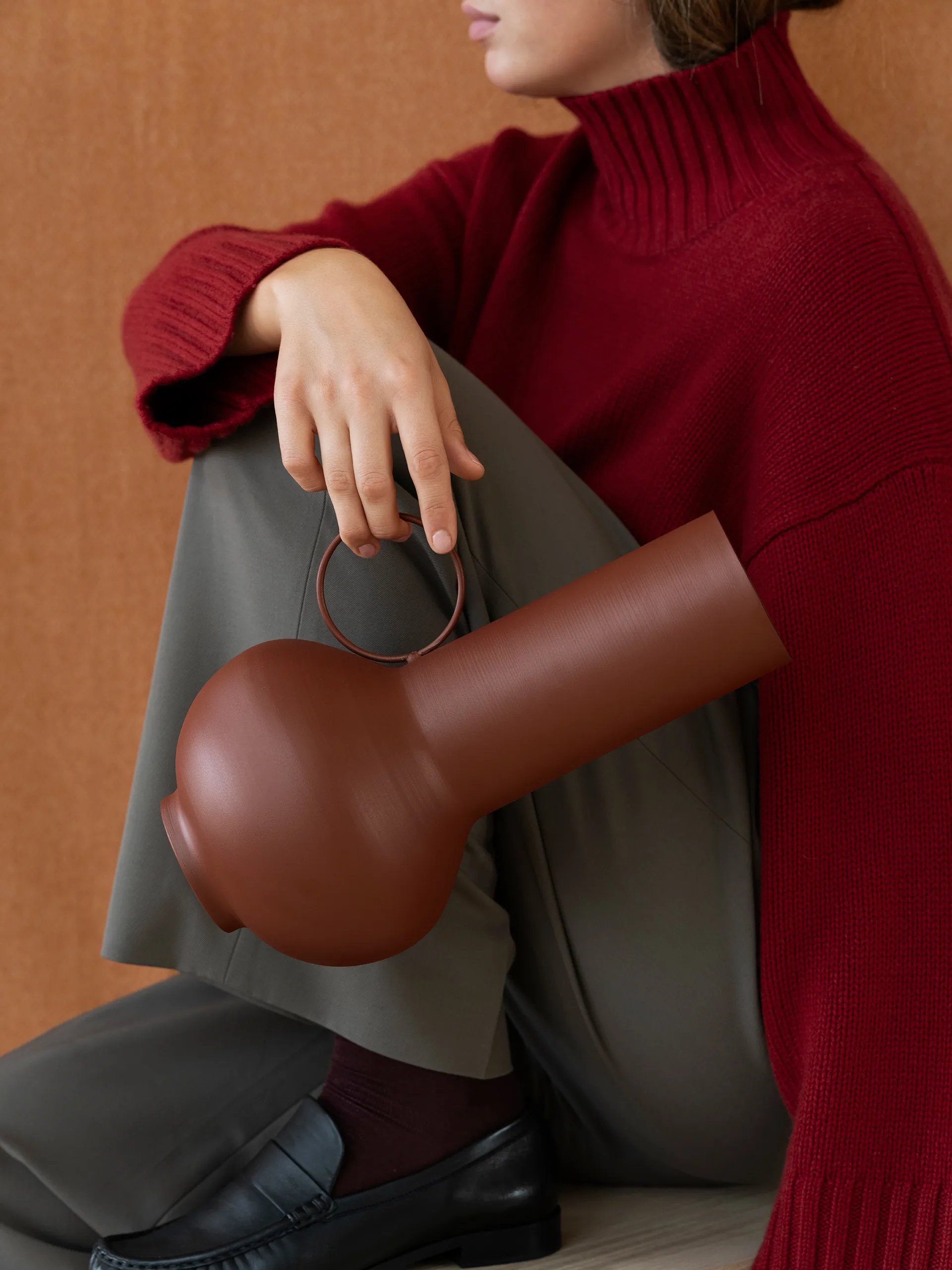 Loha vaas 33 cm, Brandy Brown blomus