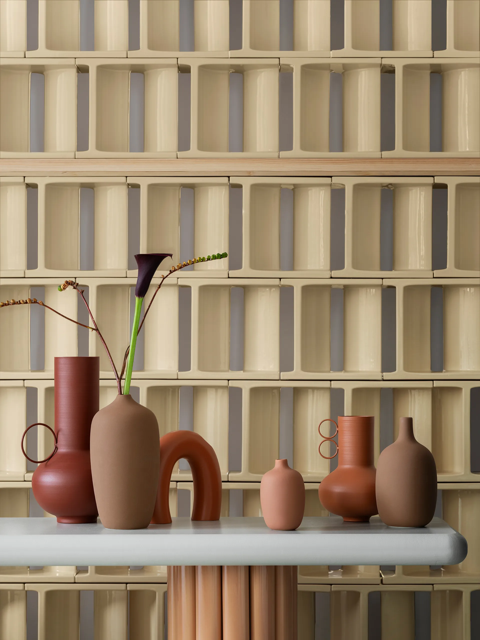 Loha vaas 33 cm, Brandy Brown blomus