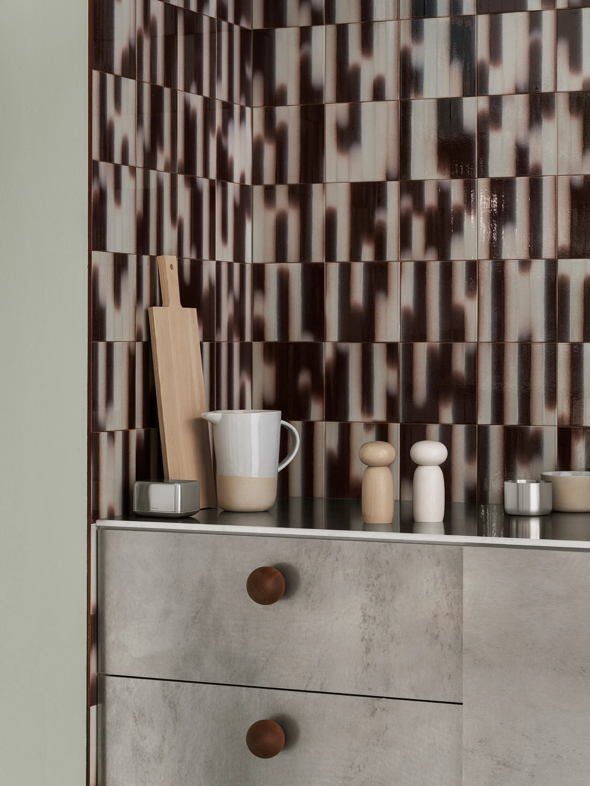 Moli peper- en zoutmolen 13 cm, Moonbeam blomus