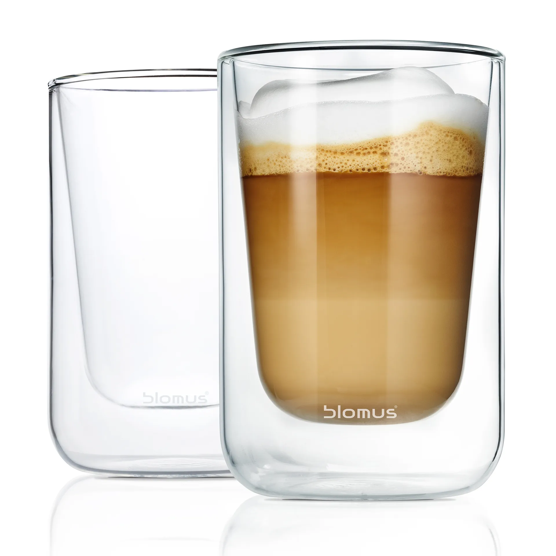 Nero geïsoleerd cappuccinoglas, 2 stuks, Transparant blomus