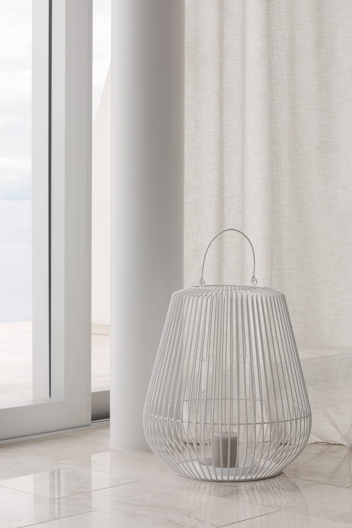 Nidea lantaarn S 52,5 cm, Wit blomus