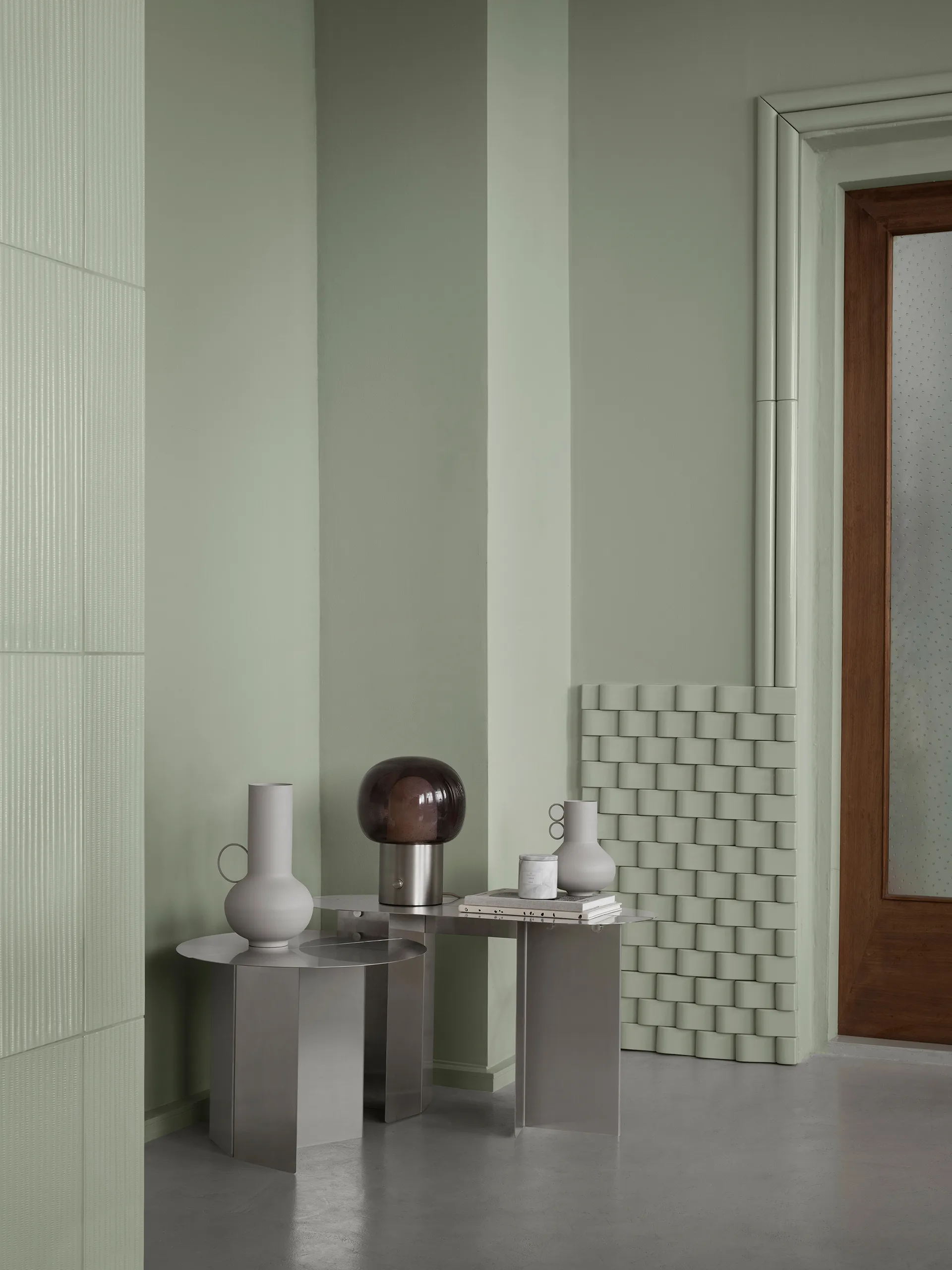 ORU bank 80x45 cm, Mat roestvrij staal blomus