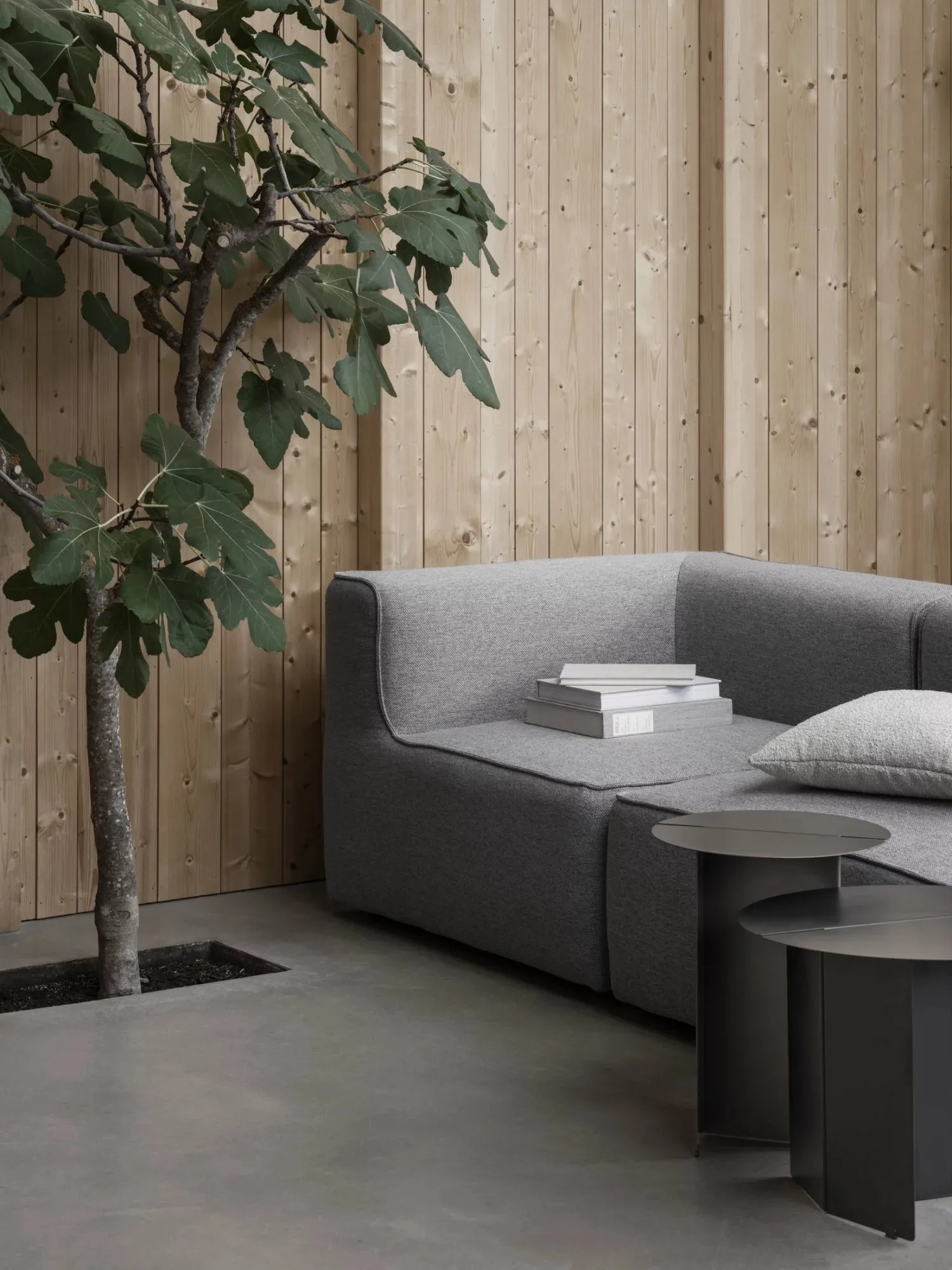 ORU bijzettafel M Ø50 cm, Burned metal blomus