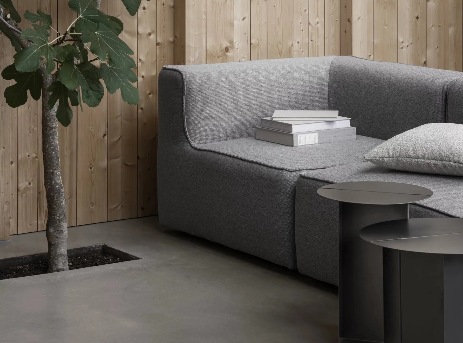 ORU bijzettafel M Ø50 cm, Burned metal blomus