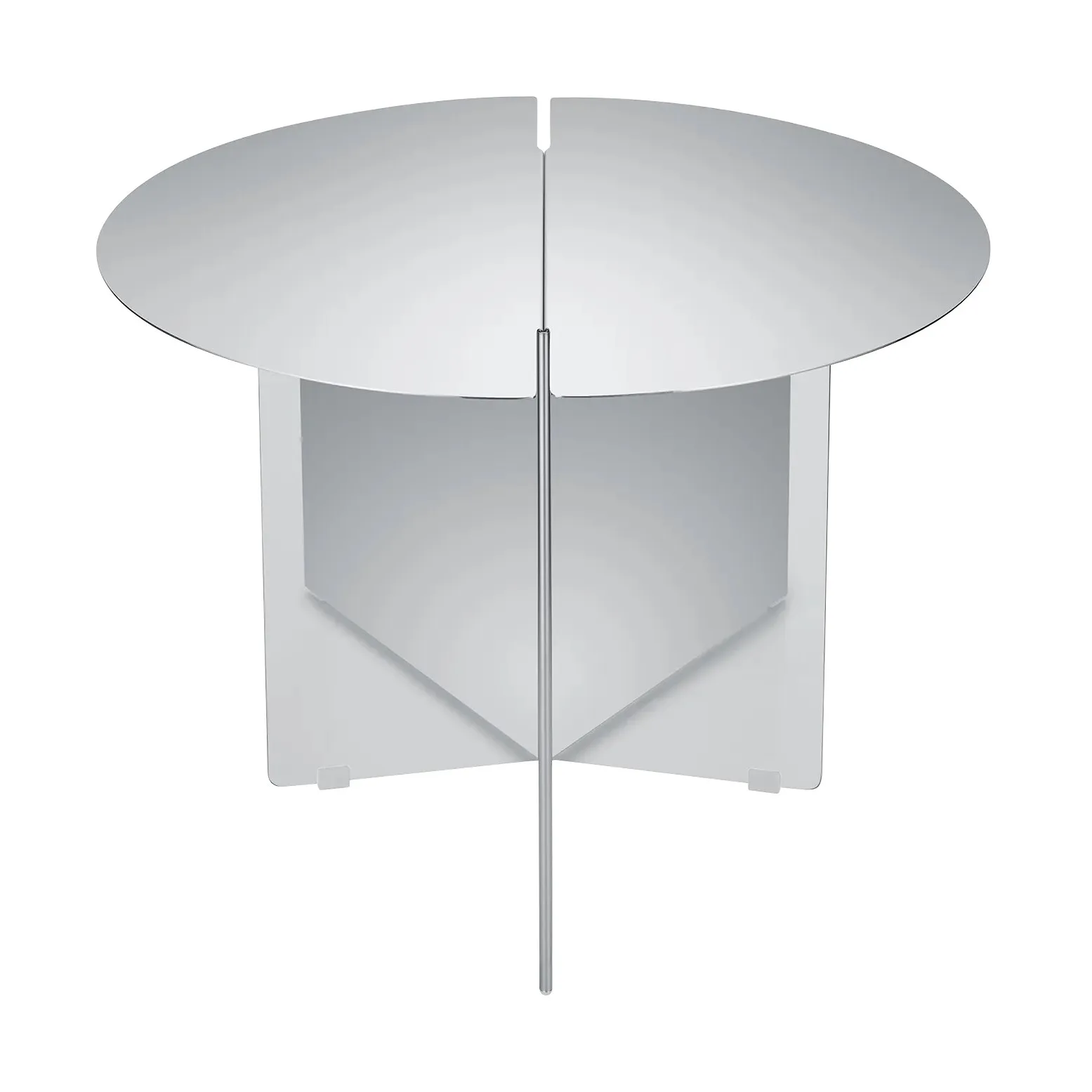 ORU bijzettafel M Ø50 cm, Gepolijst roestvrij staal blomus