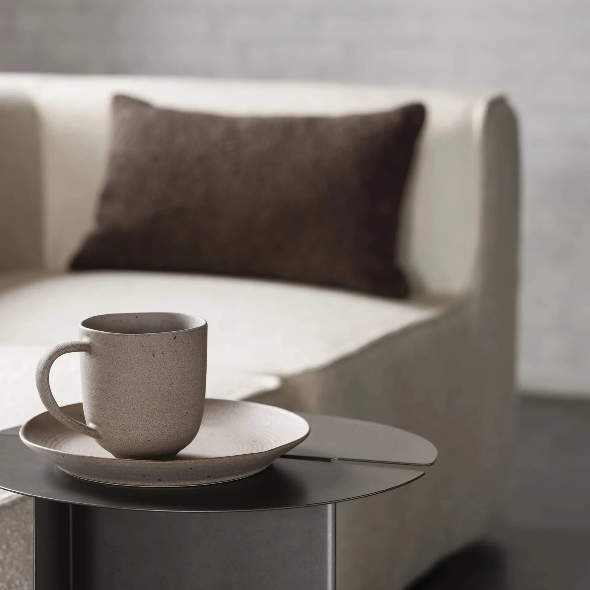 ORU bijzettafel S Ø35 cm, Burned metal blomus