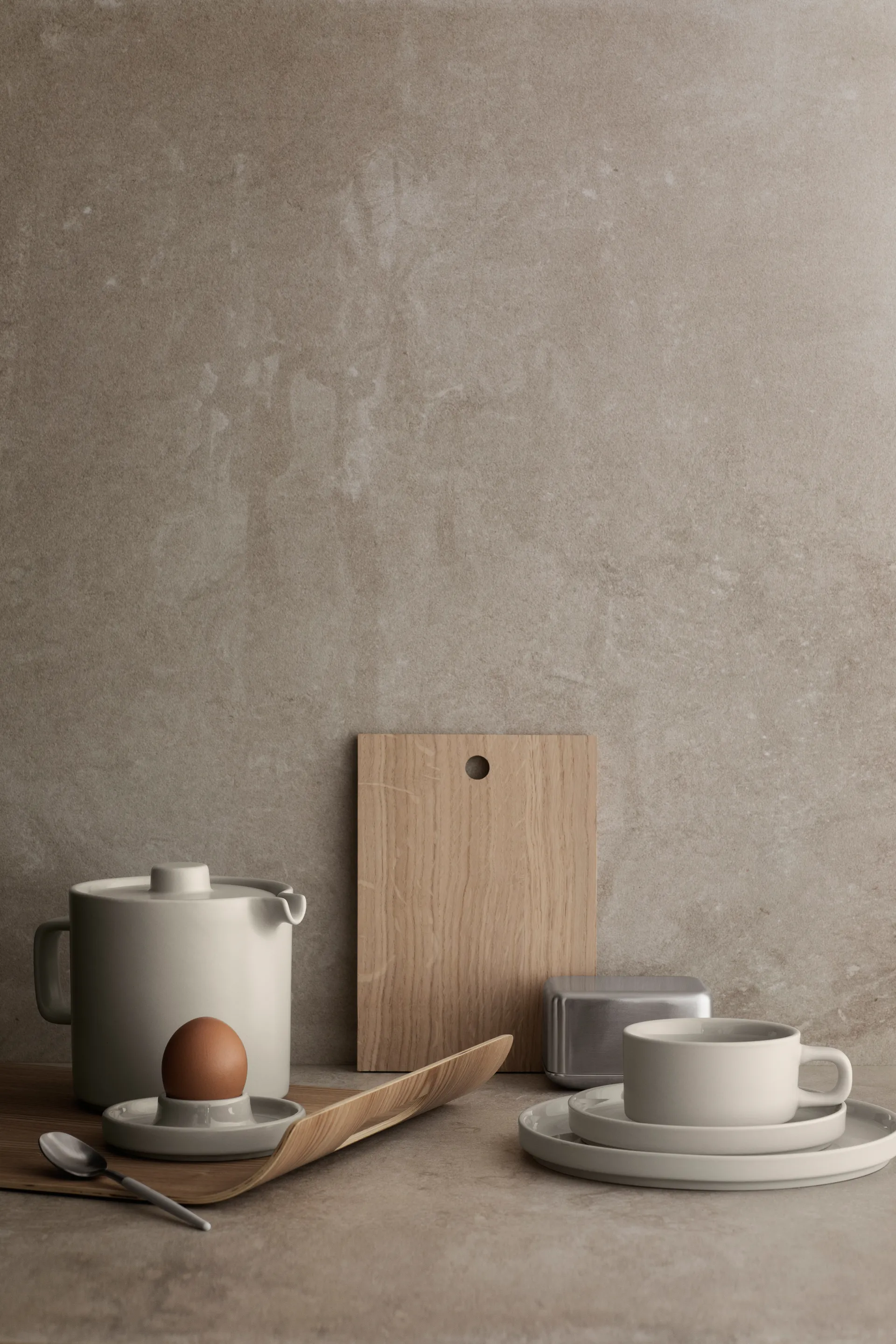 Pilar bord, Ø 27 cm, Moonbeam blomus