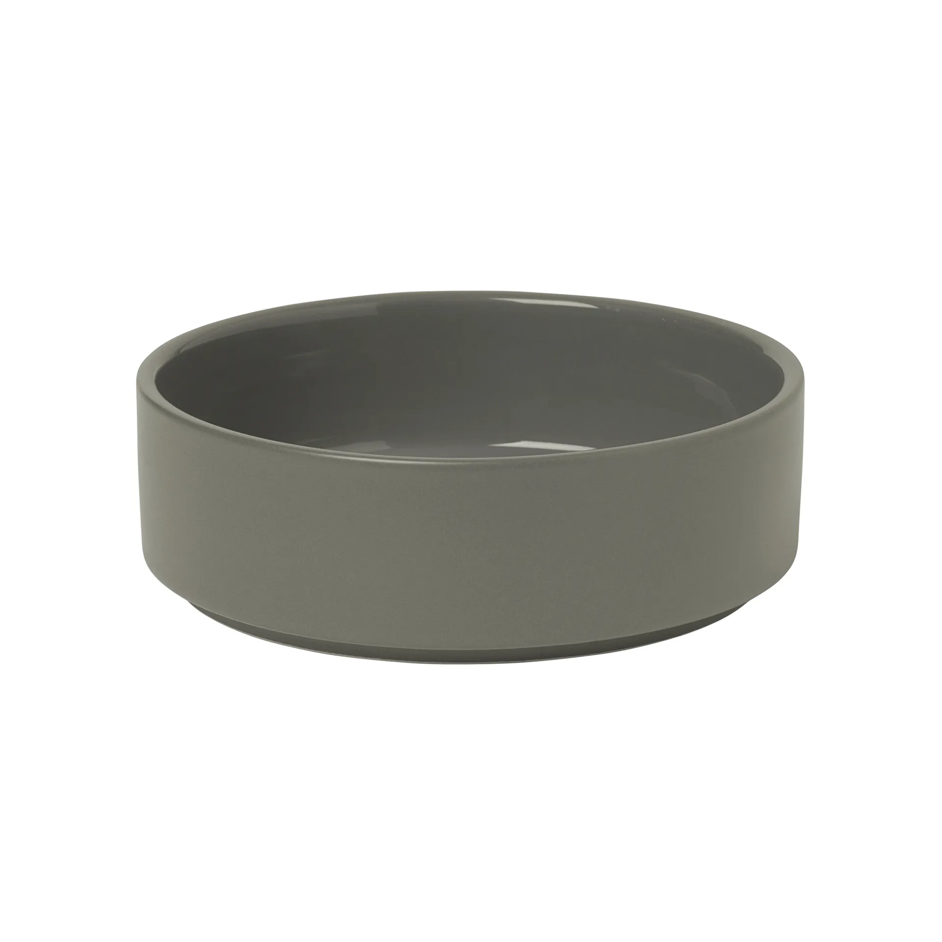 Pilar kom laag Ø 14 cm, Pewter blomus