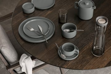 Pilar mok met schotel, 2 stuks - Pewter - blomus