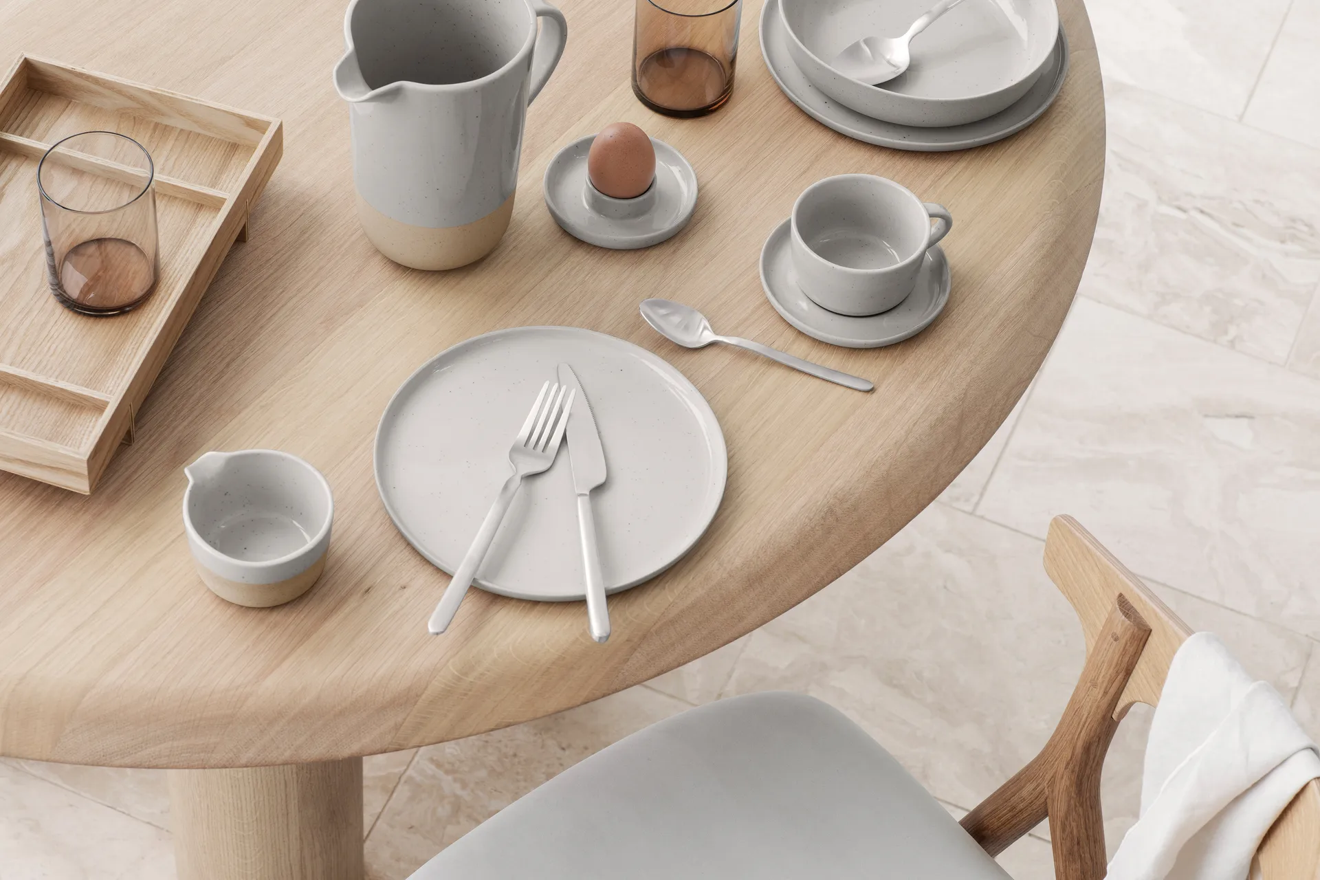 Sablo eierdop Ø10 cm 2-pack, Cloud blomus