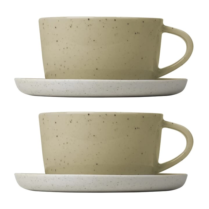 Sablo koffiekop met schotel 2-pack - Savannah - blomus