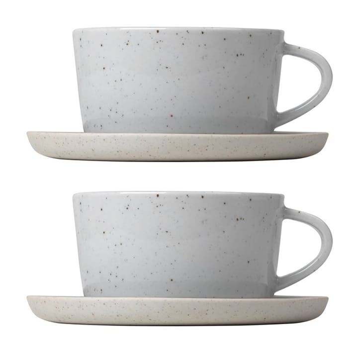 Sablo theekop met schotel 25 cl 2-pack - Cloud - Blomus