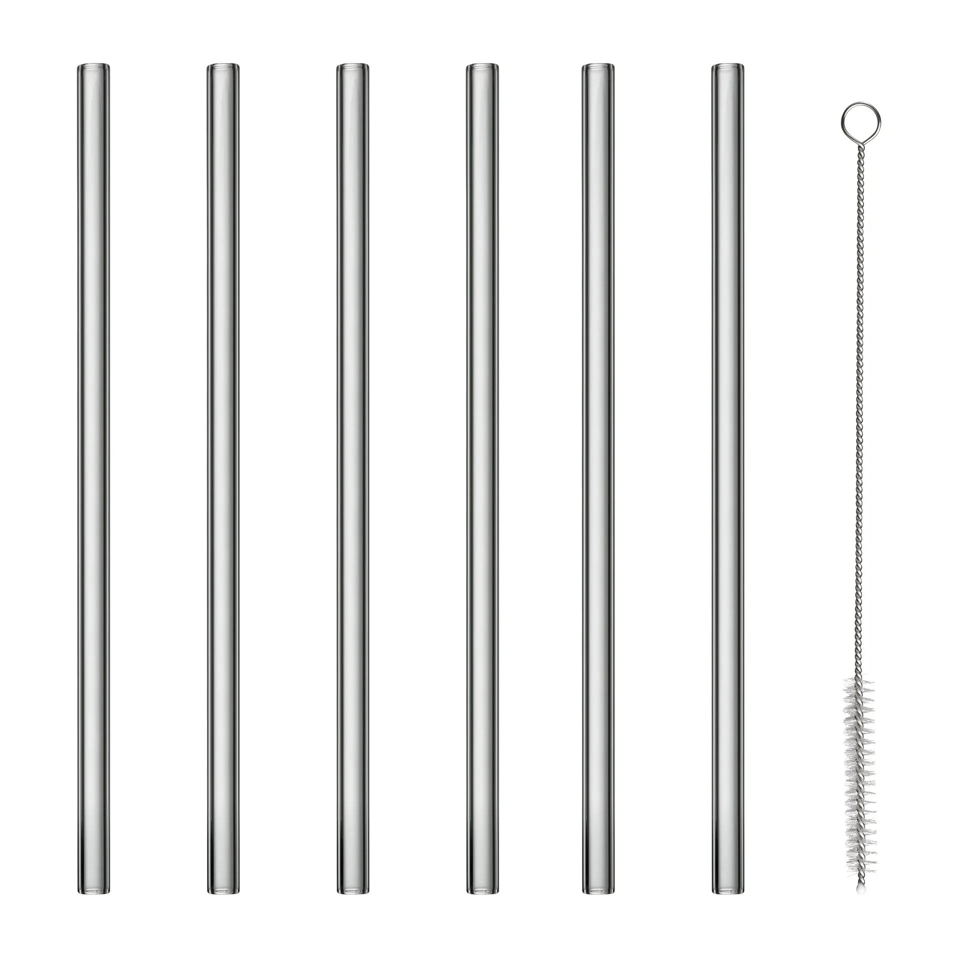 Sala glazen rietjes met borsteltje Ø20 cm 6-pack, Smoke blomus