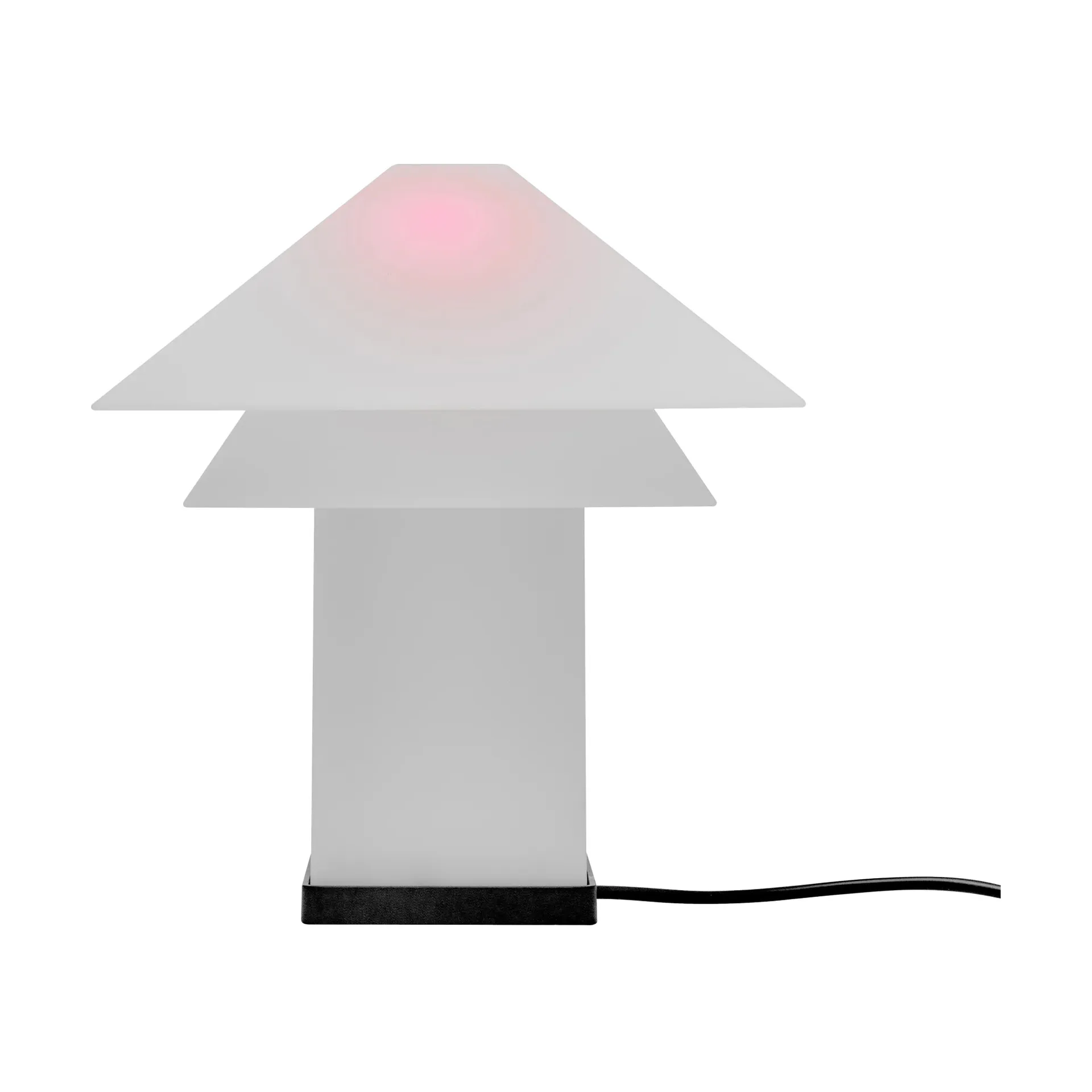 Sanaka draagbare tafellamp, Wit blomus