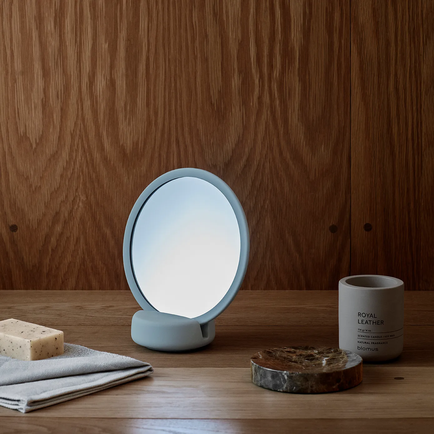 Sono Vanity tafelspiegel Ø17 cm, Ashley blue blomus