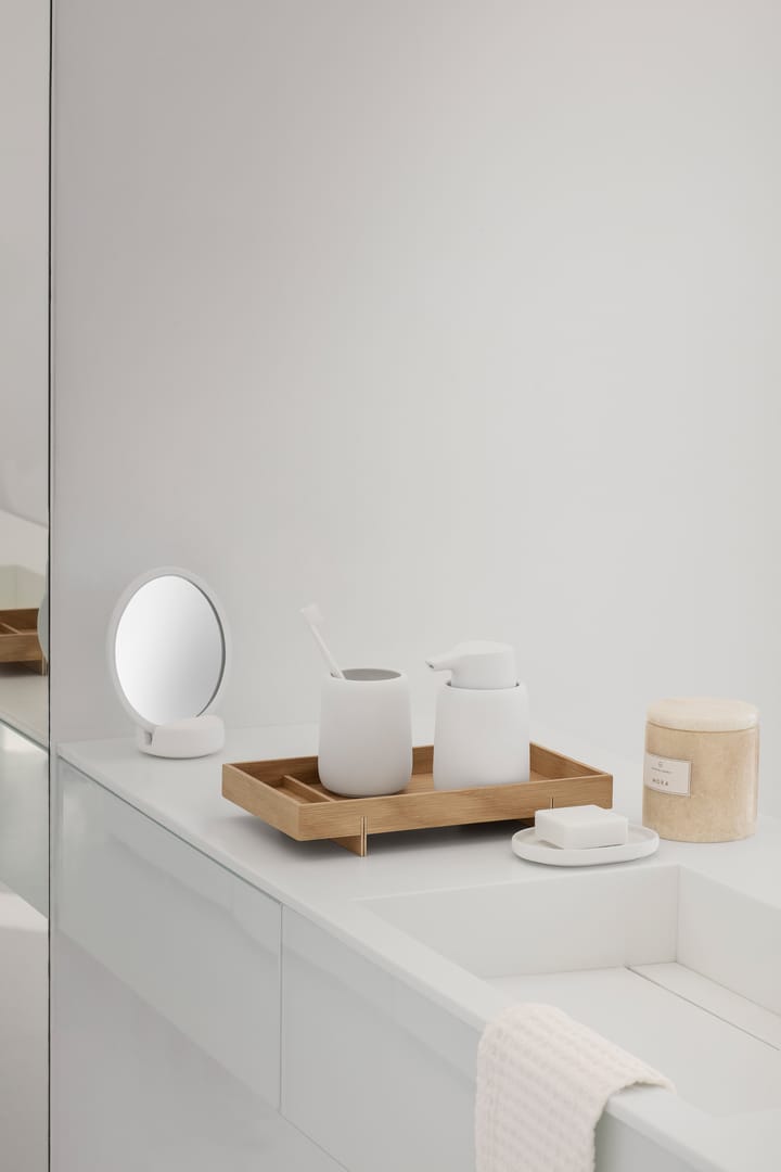 Sono zeepbakje 10x13 cm, Wit blomus