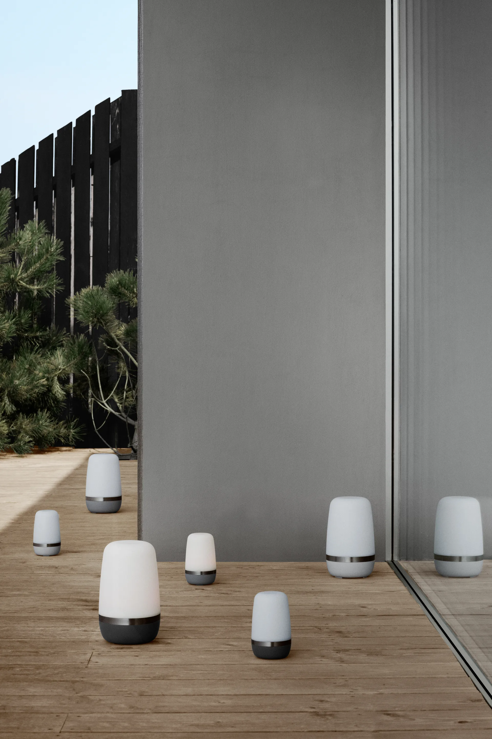 Spirit Ledlamp 35 cm, Platinum Gray blomus