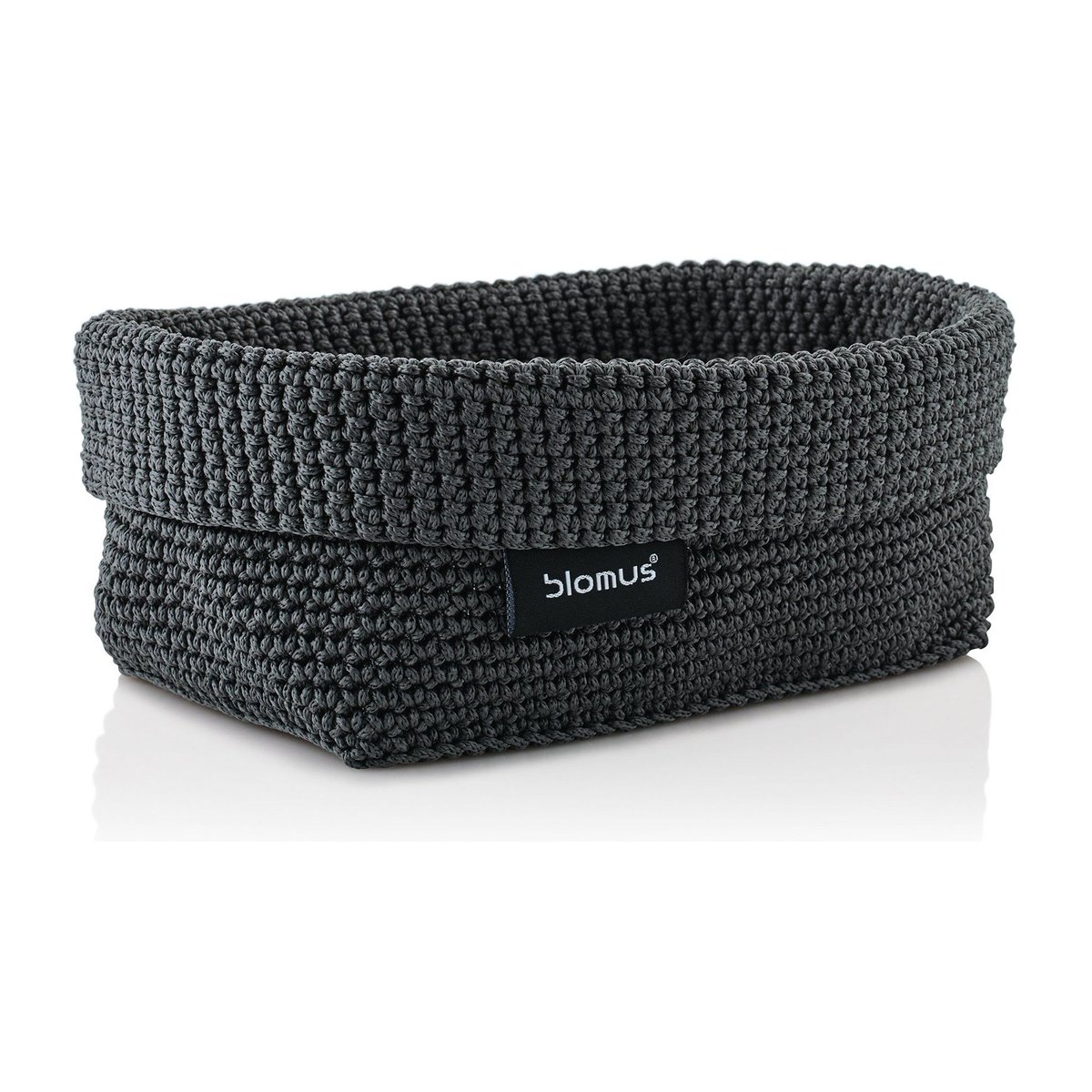 blomus Tela textielmand L 12x20 cm Anthracite | Scandinavisch Interieur | Opbergmanden | Grijs
