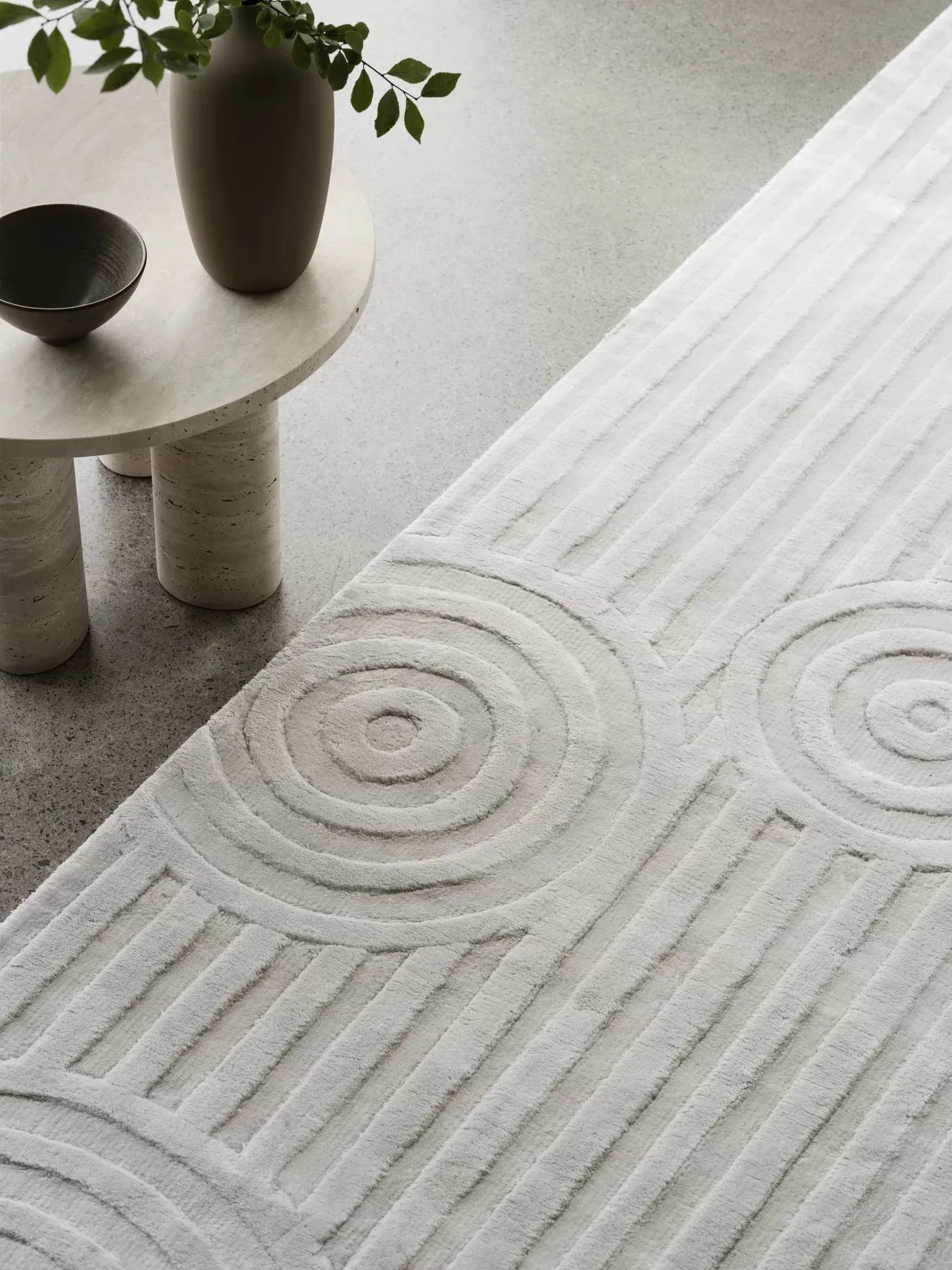 Uzu vloerkleed M 160x240 cm, Beige blomus