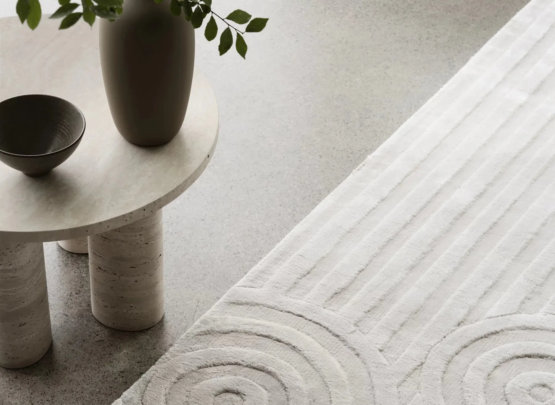 Uzu vloerkleed M 160x240 cm, Beige blomus