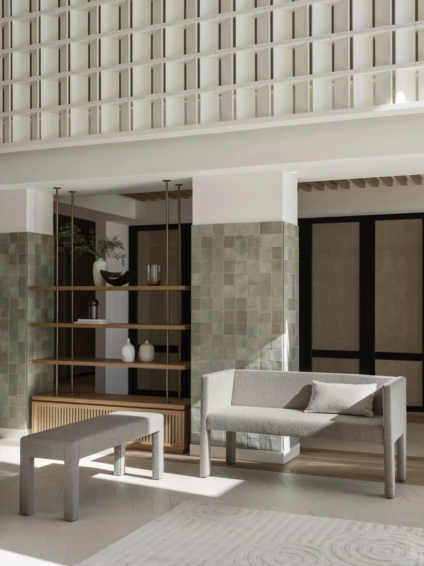 Uzu vloerkleed M 160x240 cm, Beige blomus