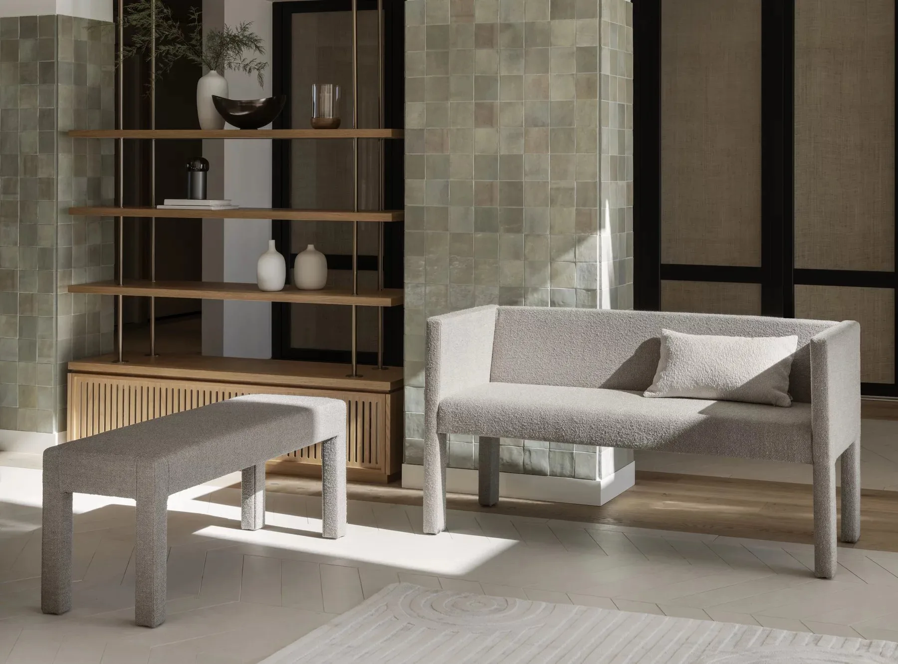 Uzu vloerkleed M 160x240 cm, Beige blomus