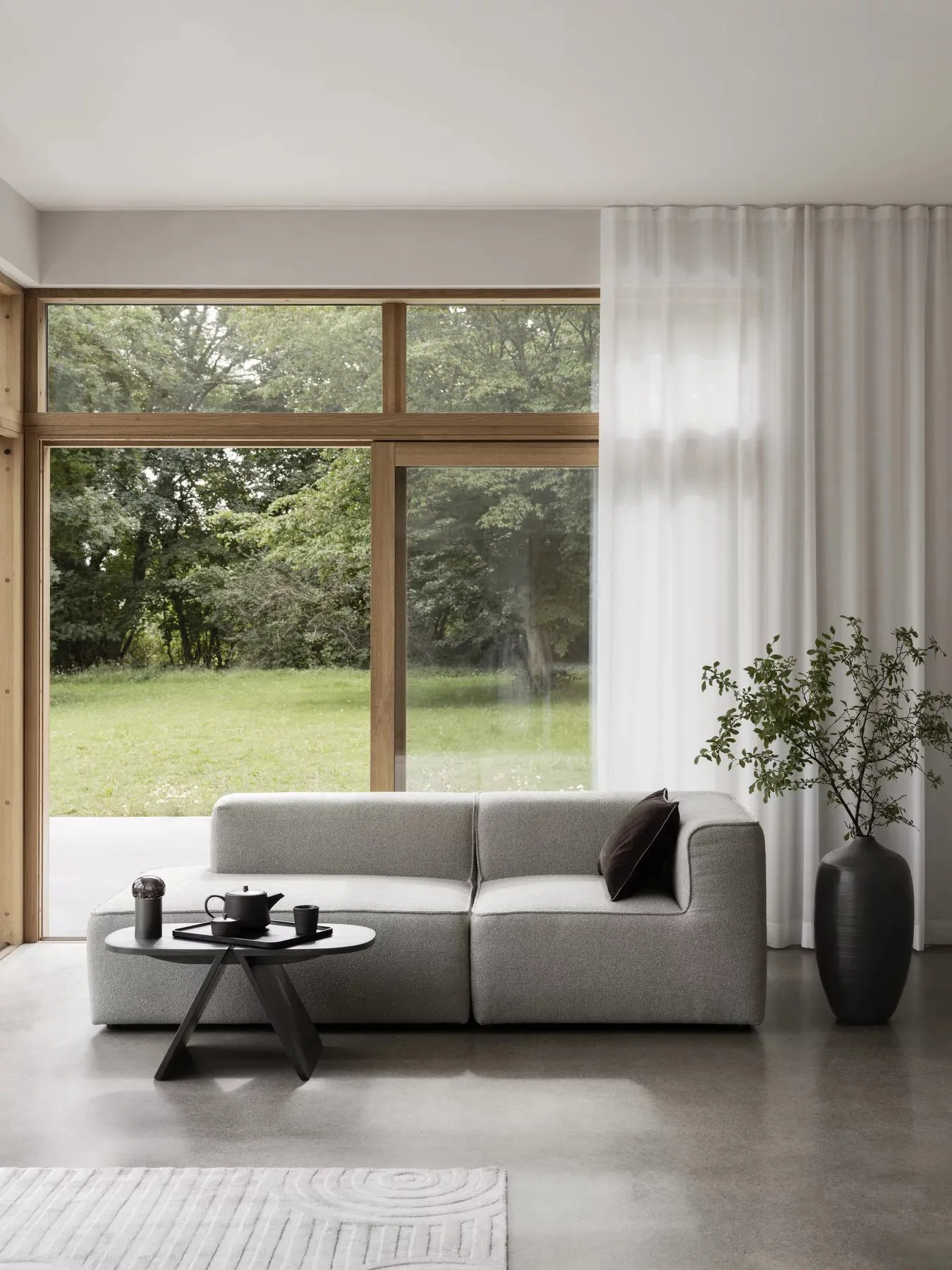 Uzu vloerkleed S 140x200 cm, Beige blomus