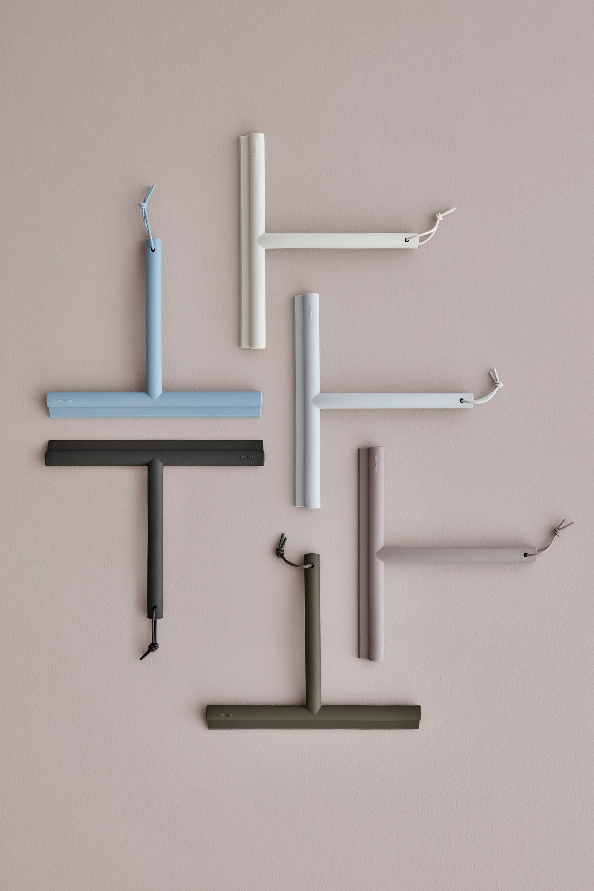 Vipo doucheschraper met haakje, Magnet blomus