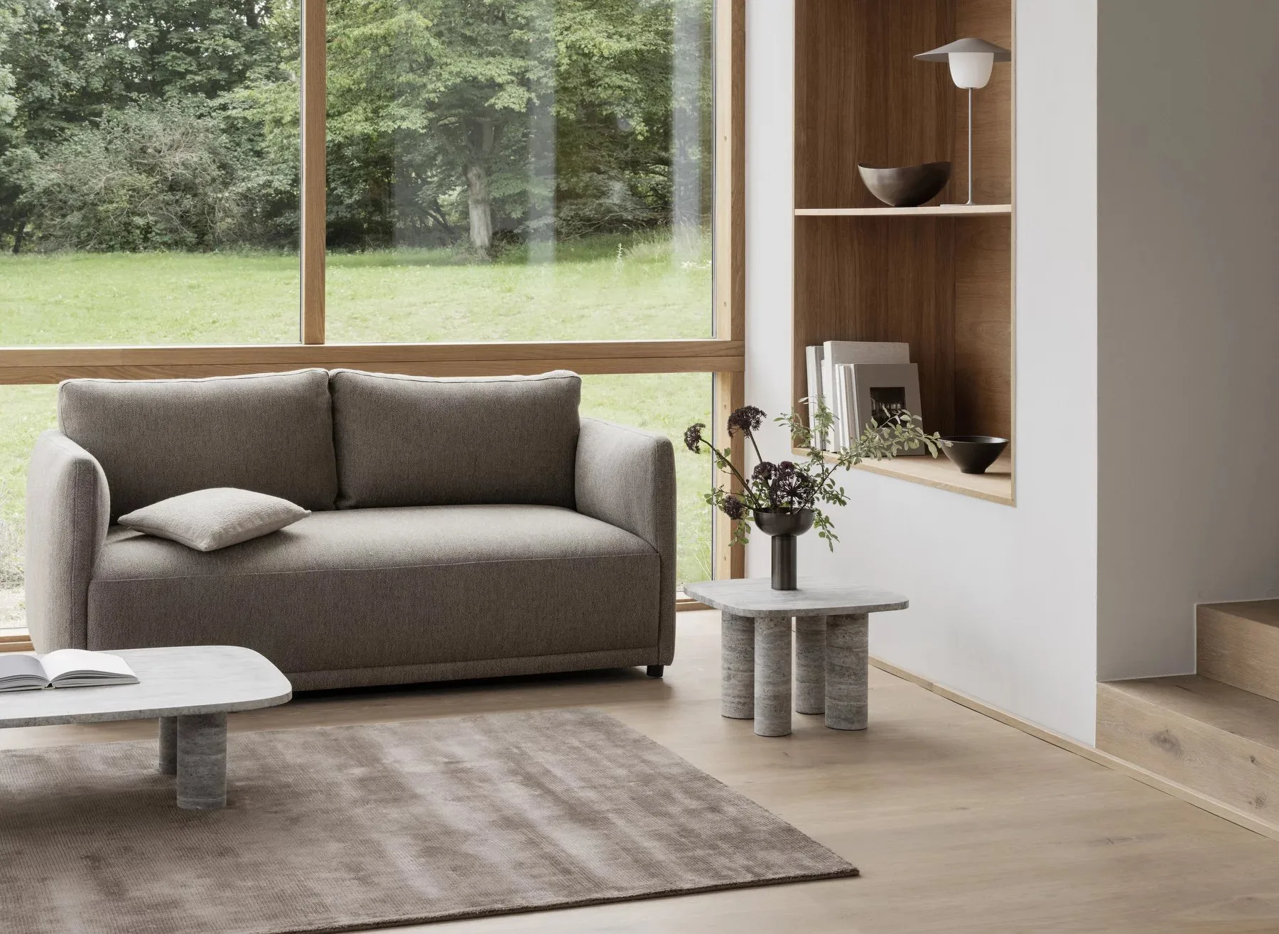 Visca vloerkleed S 140x200 cm, Taupe blomus