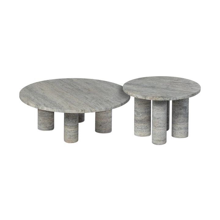 Volos bijzettafel S Ø52 cm, Silver Travertine blomus