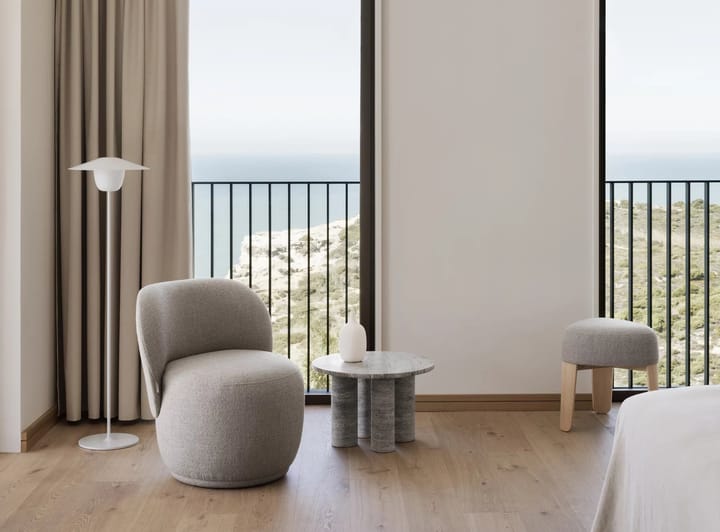 Volos bijzettafel S Ø52 cm, Silver Travertine blomus