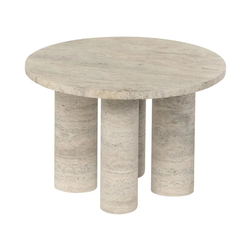 blomus Volos bijzettafel S o52 cm Travertine | Scandinavisch Interieur | Bijzettafels | Beige