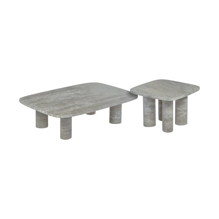 Volos bijzettafel S 52x52 cm, Silver Travertine blomus