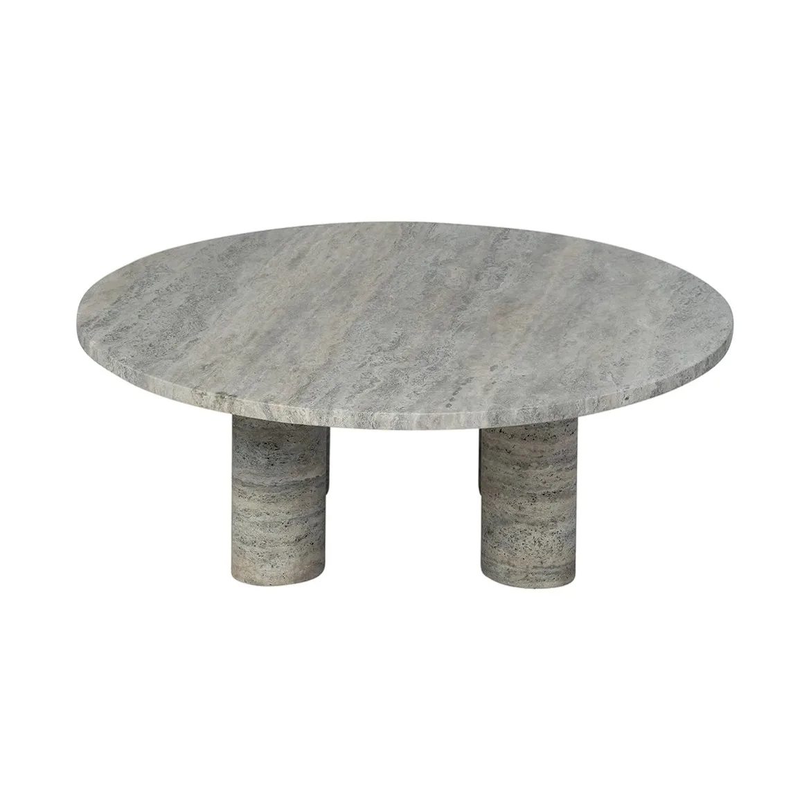Volos salontafel L Ø75 cm, Silver Travertine blomus