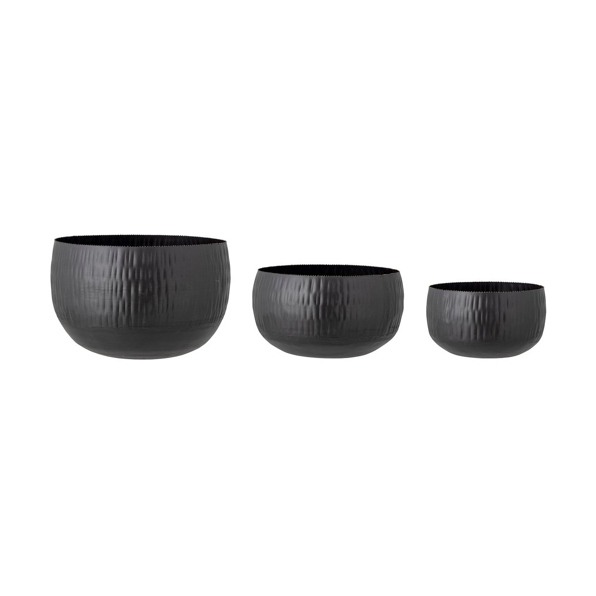 Bloomingville Abisha bloempot 3-pack Zwart | Scandinavisch Interieur | Bloempotten | Zwart