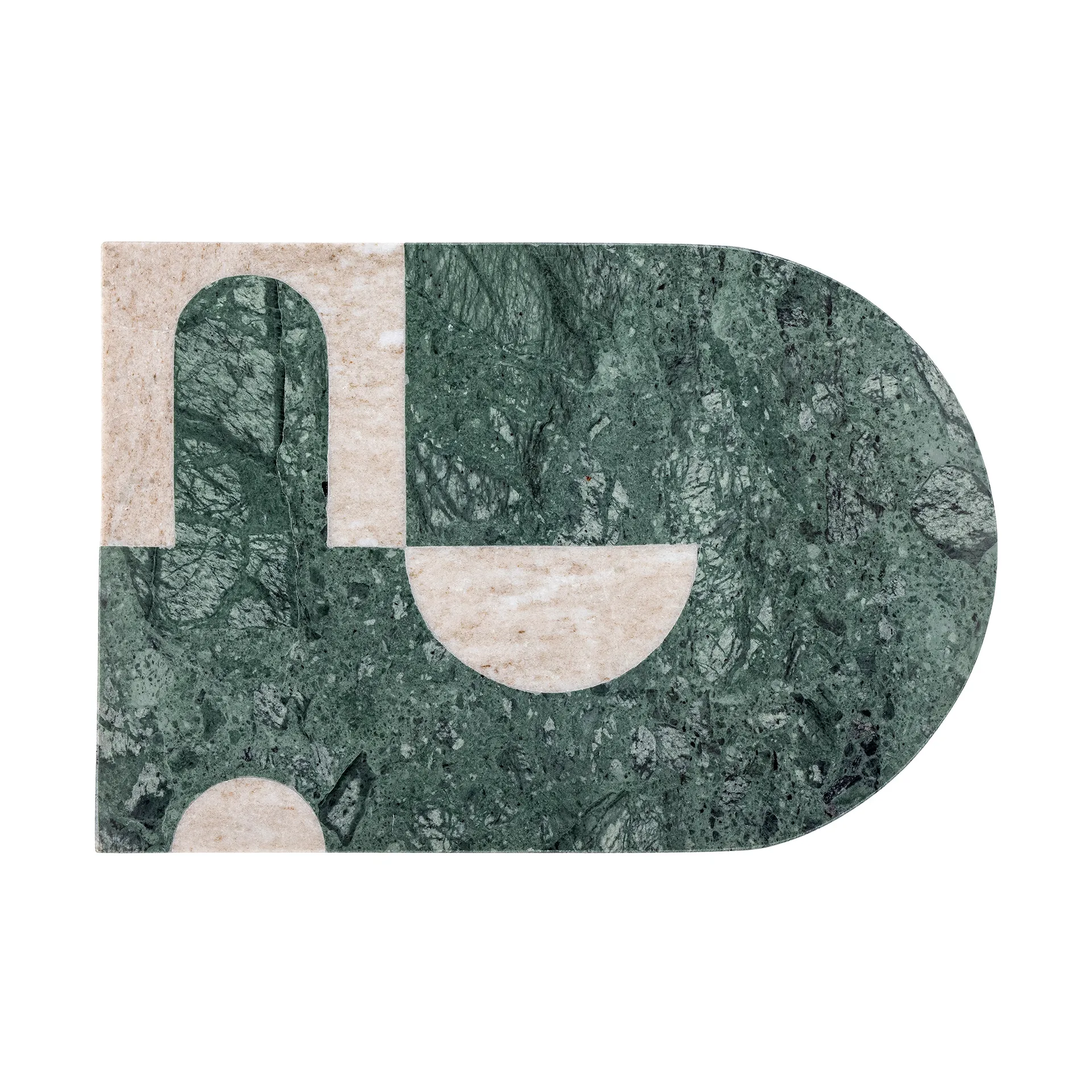Abrianna snijplank 20x30 cm, Groen-wit marmer Bloomingville